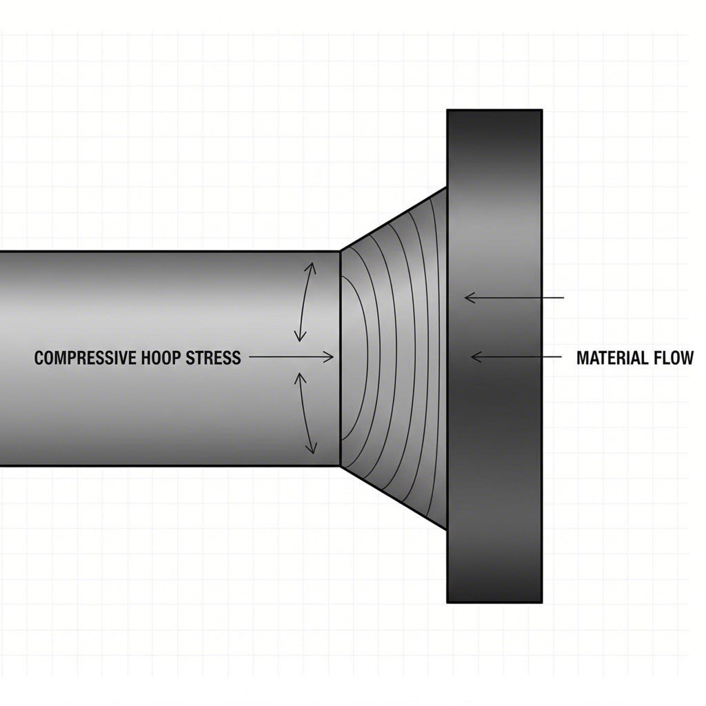 Mechanics of the necking operation reducing tube diameter