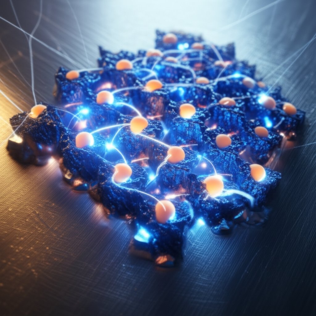 conceptual illustration of the electrochemical anodizing process on an aluminum surface
