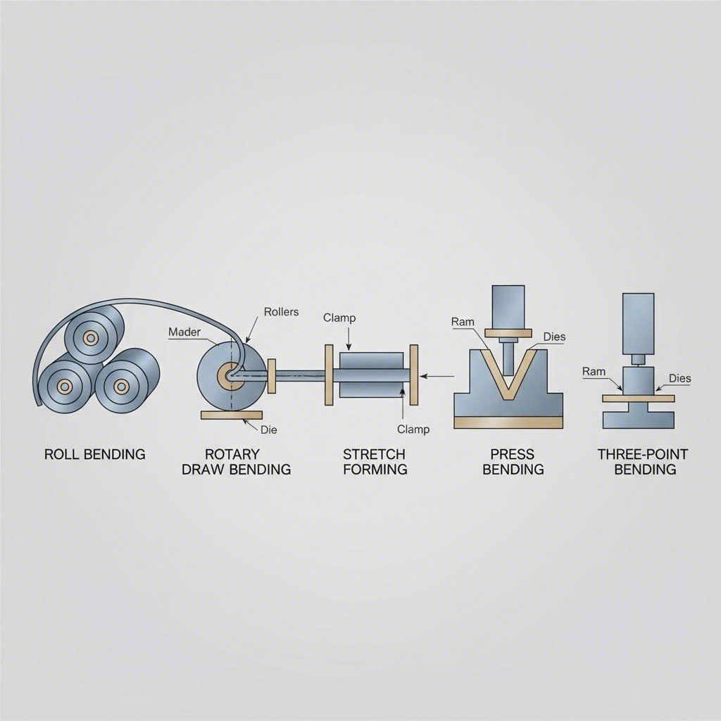 five primary aluminum bending methods each serve distinct applications and bend radius requirements