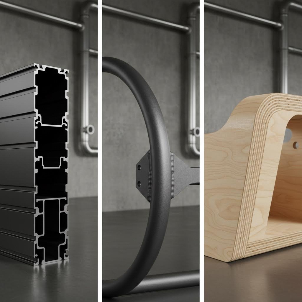 comparison of aluminum extrusion steel tube and wood rig construction materials