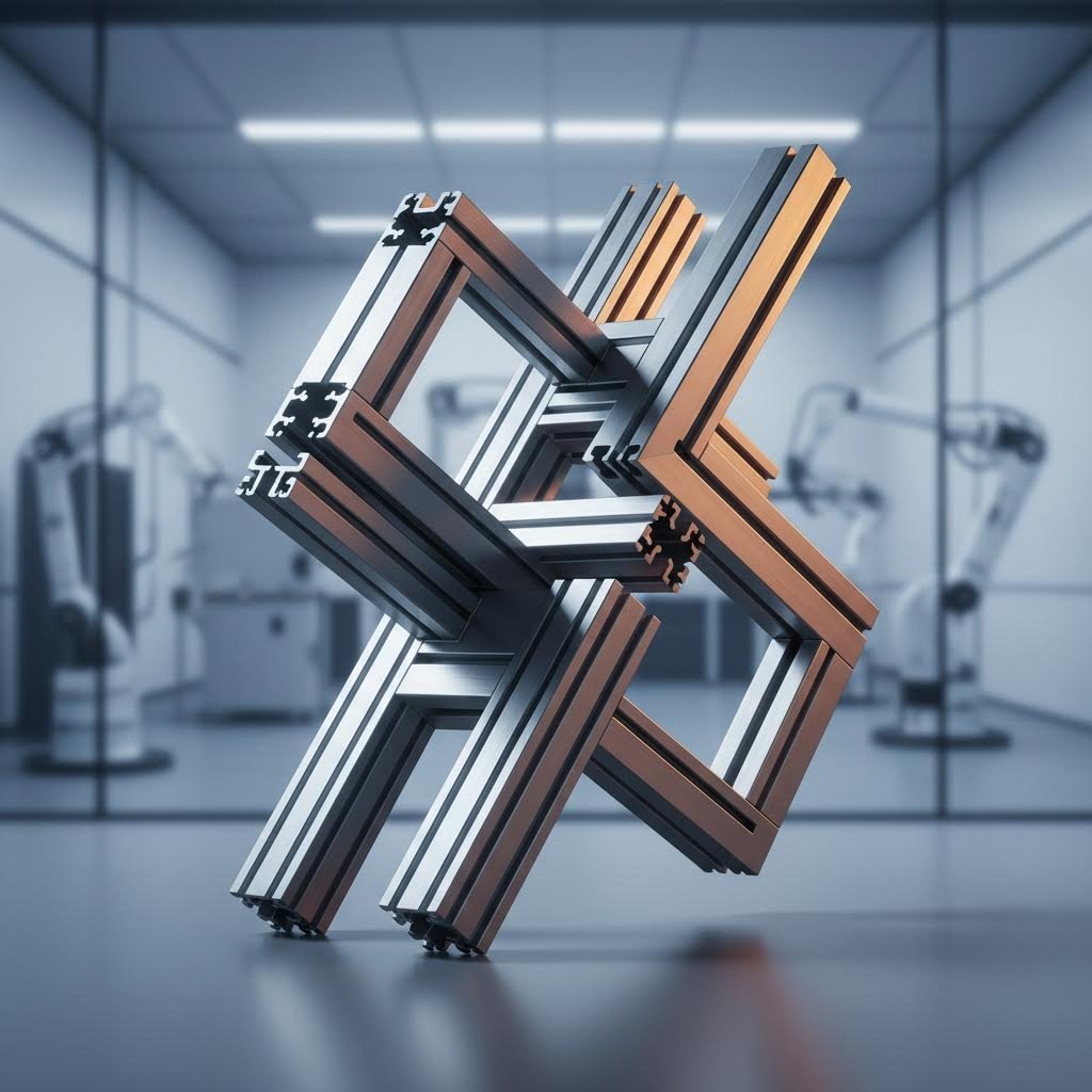 structural aluminum extrusion profiles and modular framing components for industrial applications