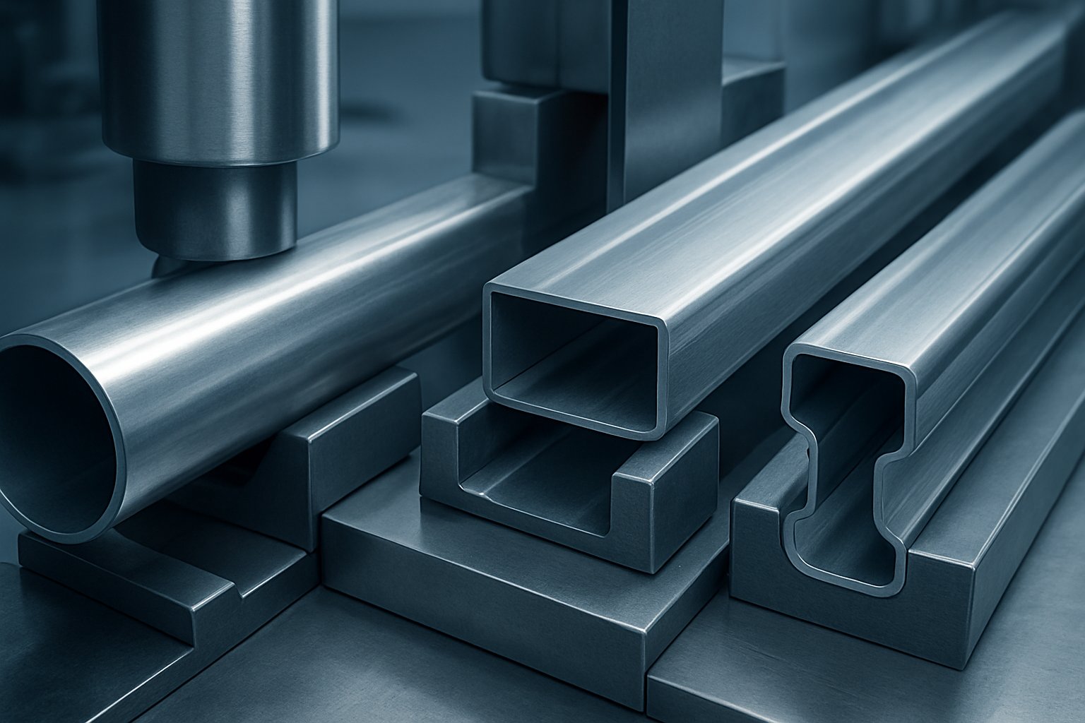 supporting tubes and profiles during aluminium bending