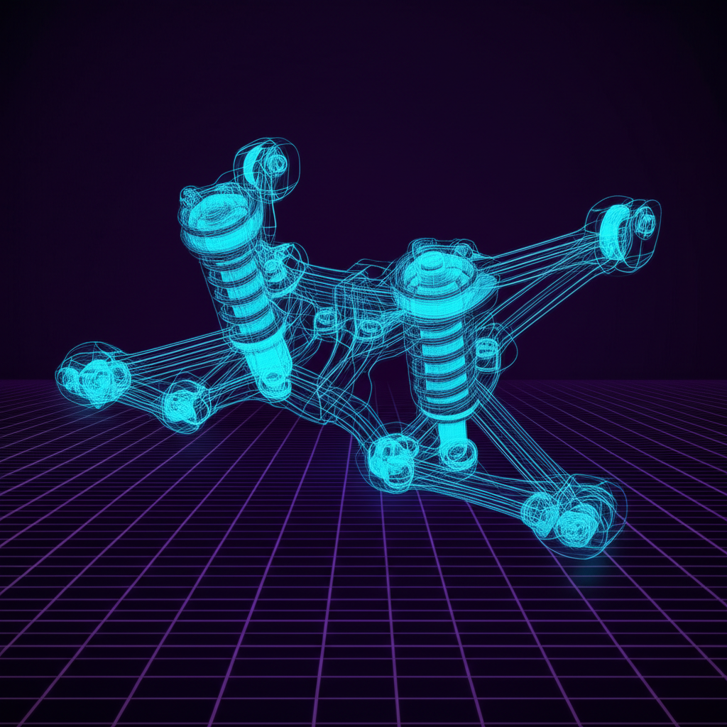 the intricate engineering of a high performance forged suspension system