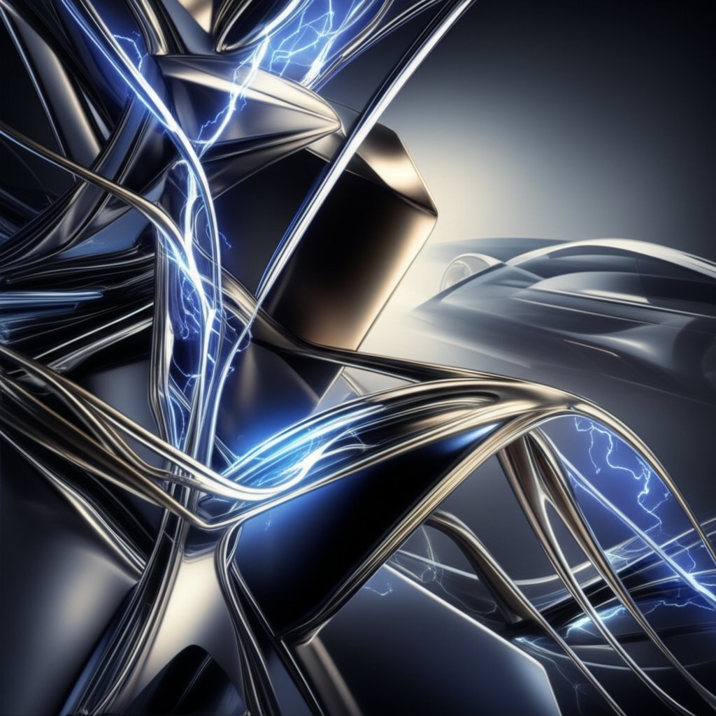 conceptual art of aluminum alloy microstructures used in modern automotive design