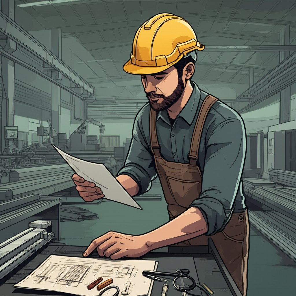 engineer evaluating aluminum profiles for optimized material selection in projects