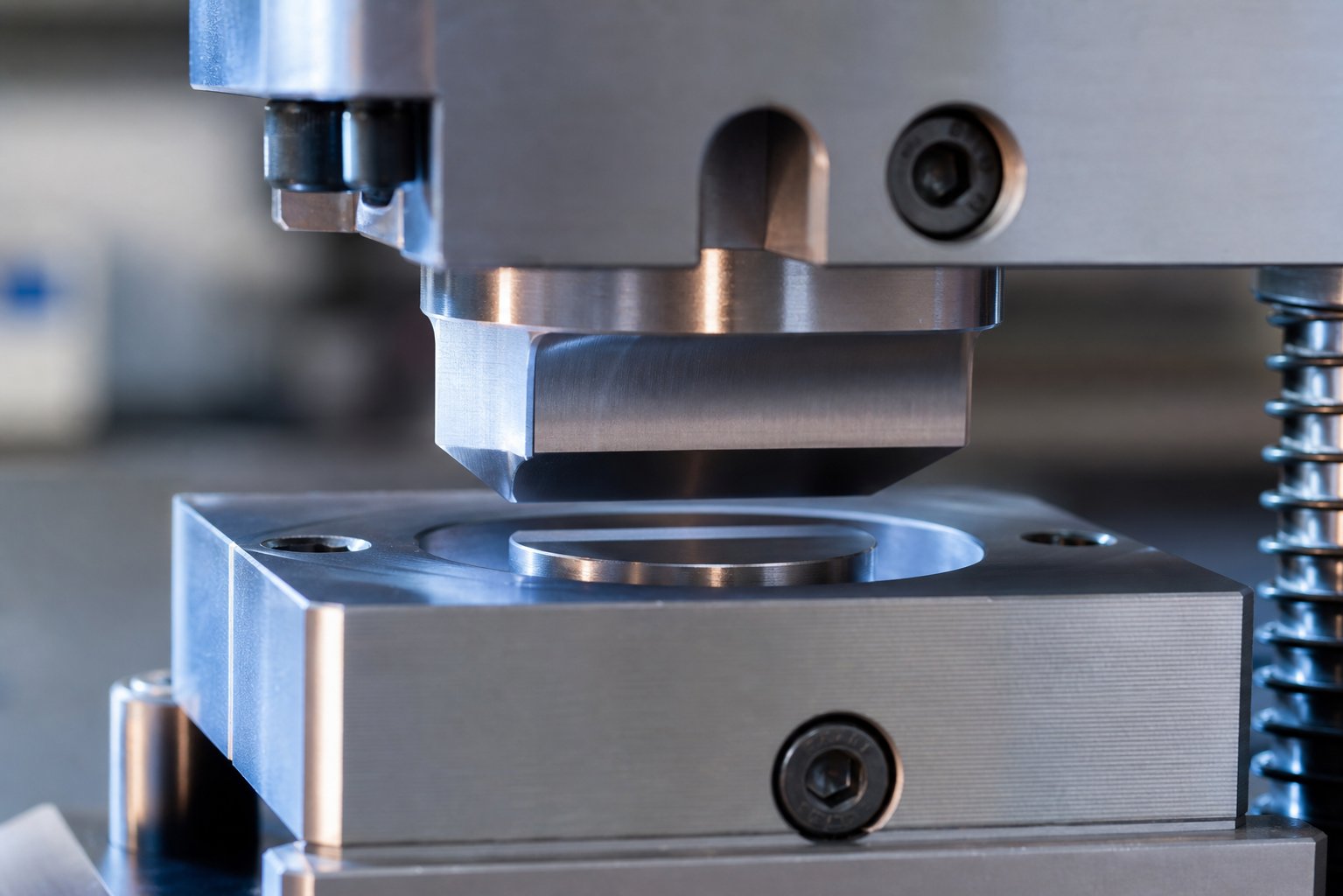 precision punch to die clearance geometry in an individual stamping die assembly
