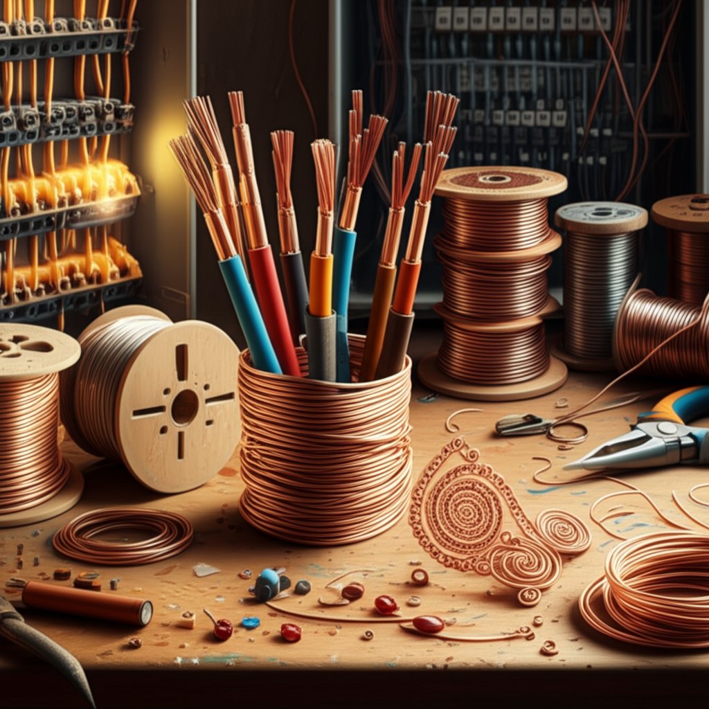 copper wire used in electrical electronics and craft applications
