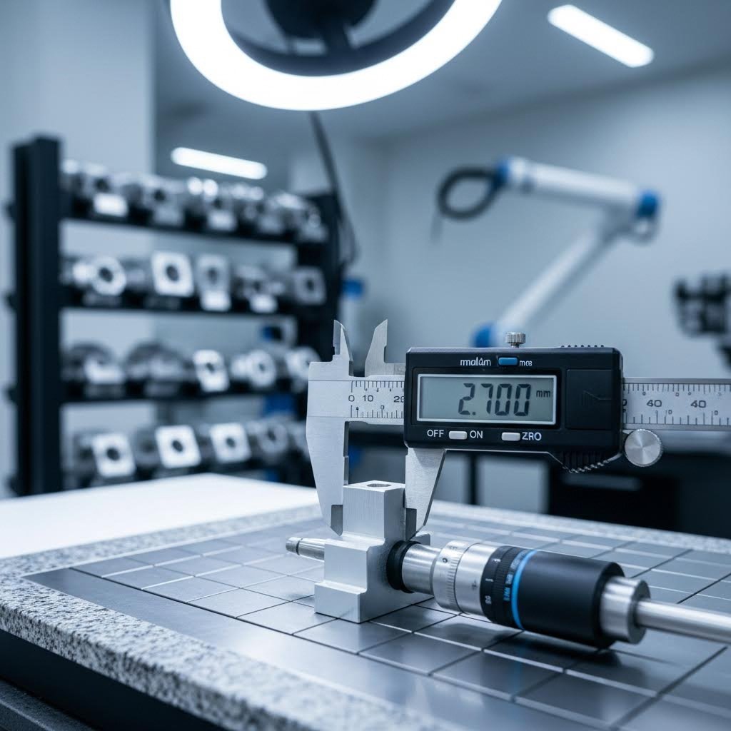 precision measurement tools inspecting cnc machined metal components for tolerance verification