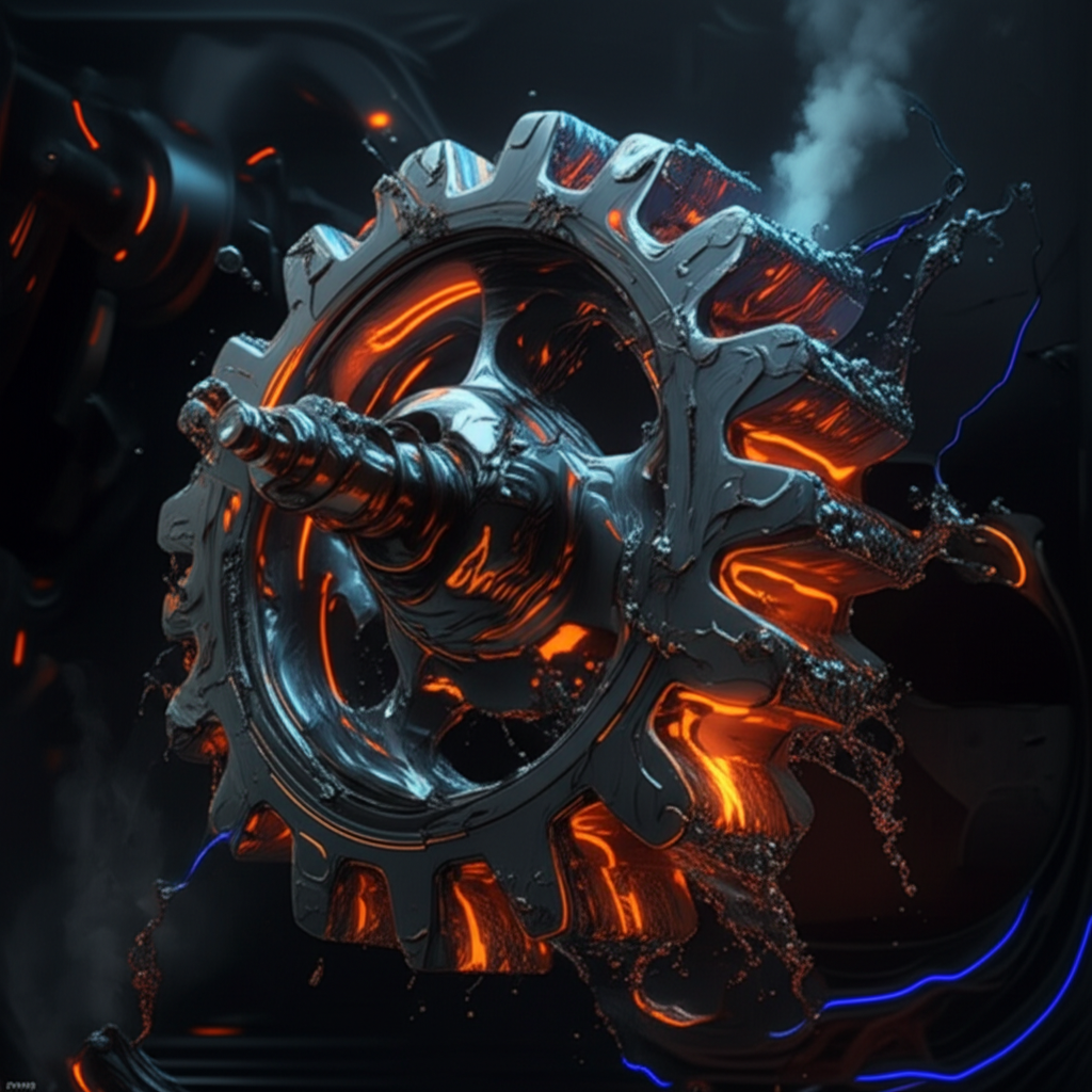 conceptual illustration of optimized material grain flow in a forged component