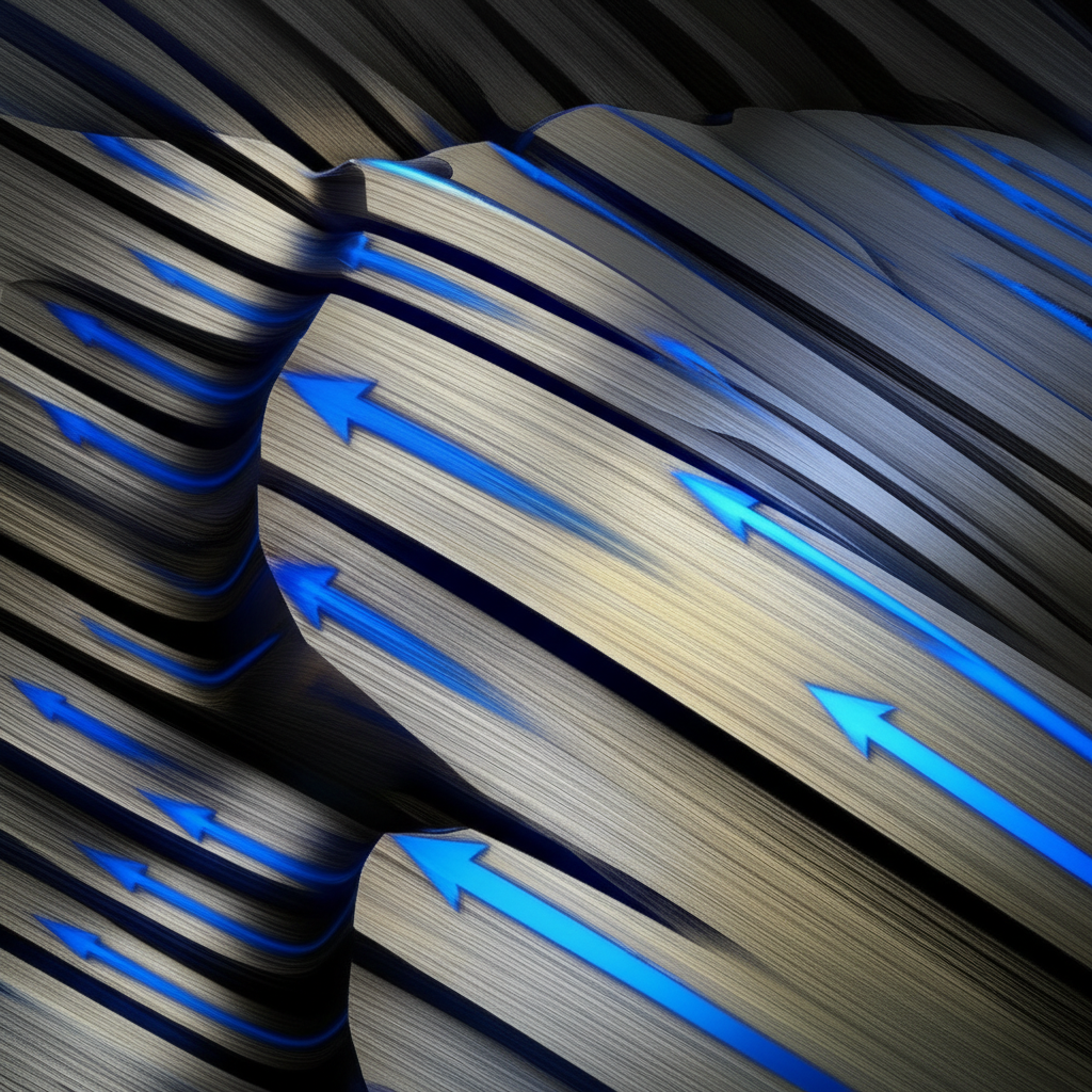 microscopic view showing how aligned grain flow distributes stress in forged metal