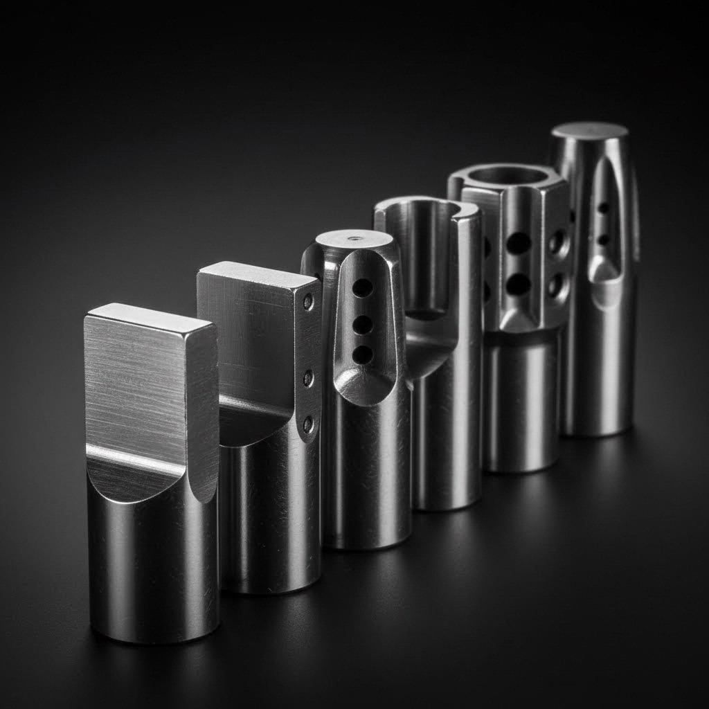 various punch face geometries designed to reduce vacuum formation and slug adhesion