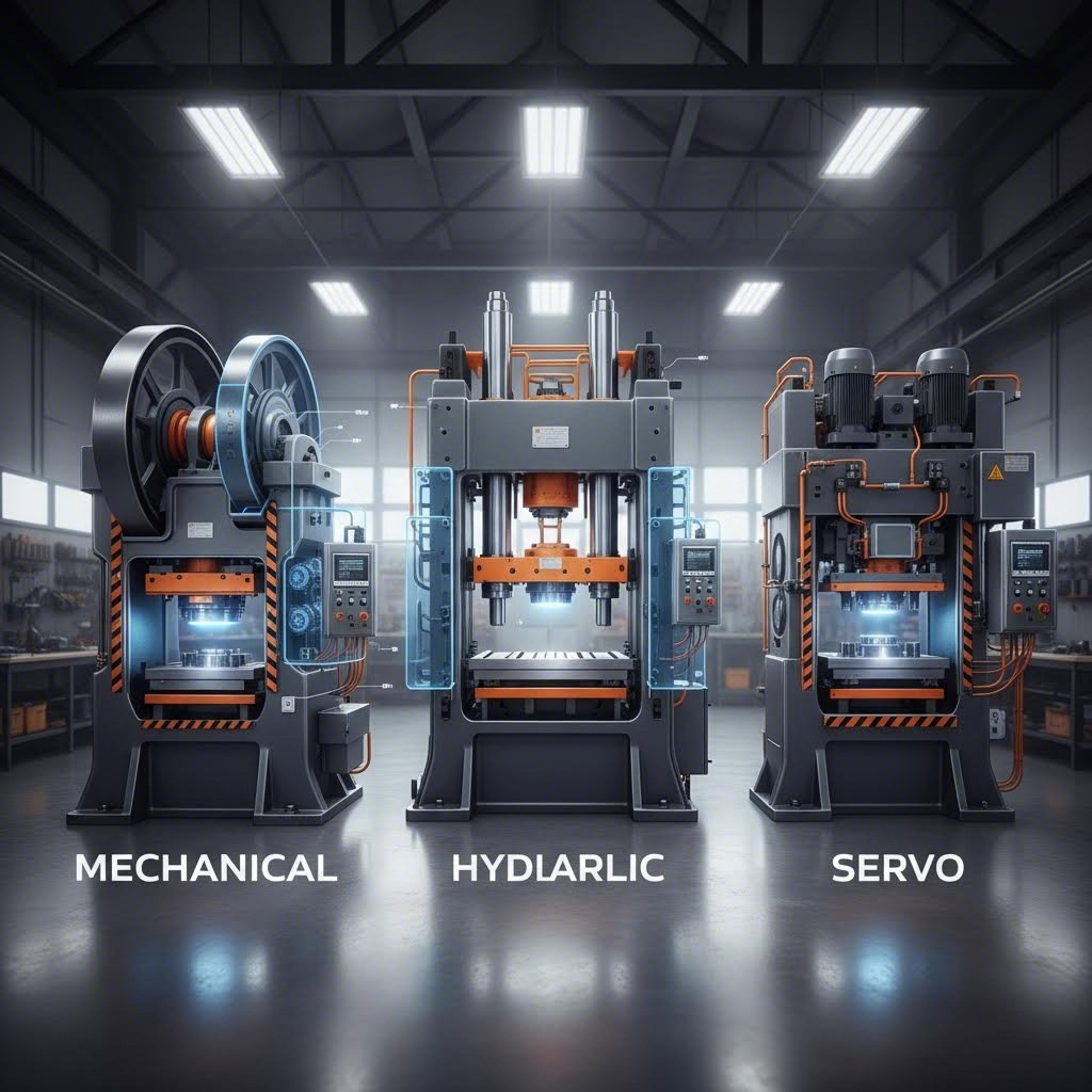 comparison of mechanical hydraulic and servo stamping press configurations