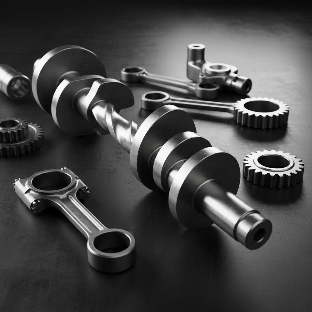 forged automotive components including crankshafts connecting rods and suspension parts