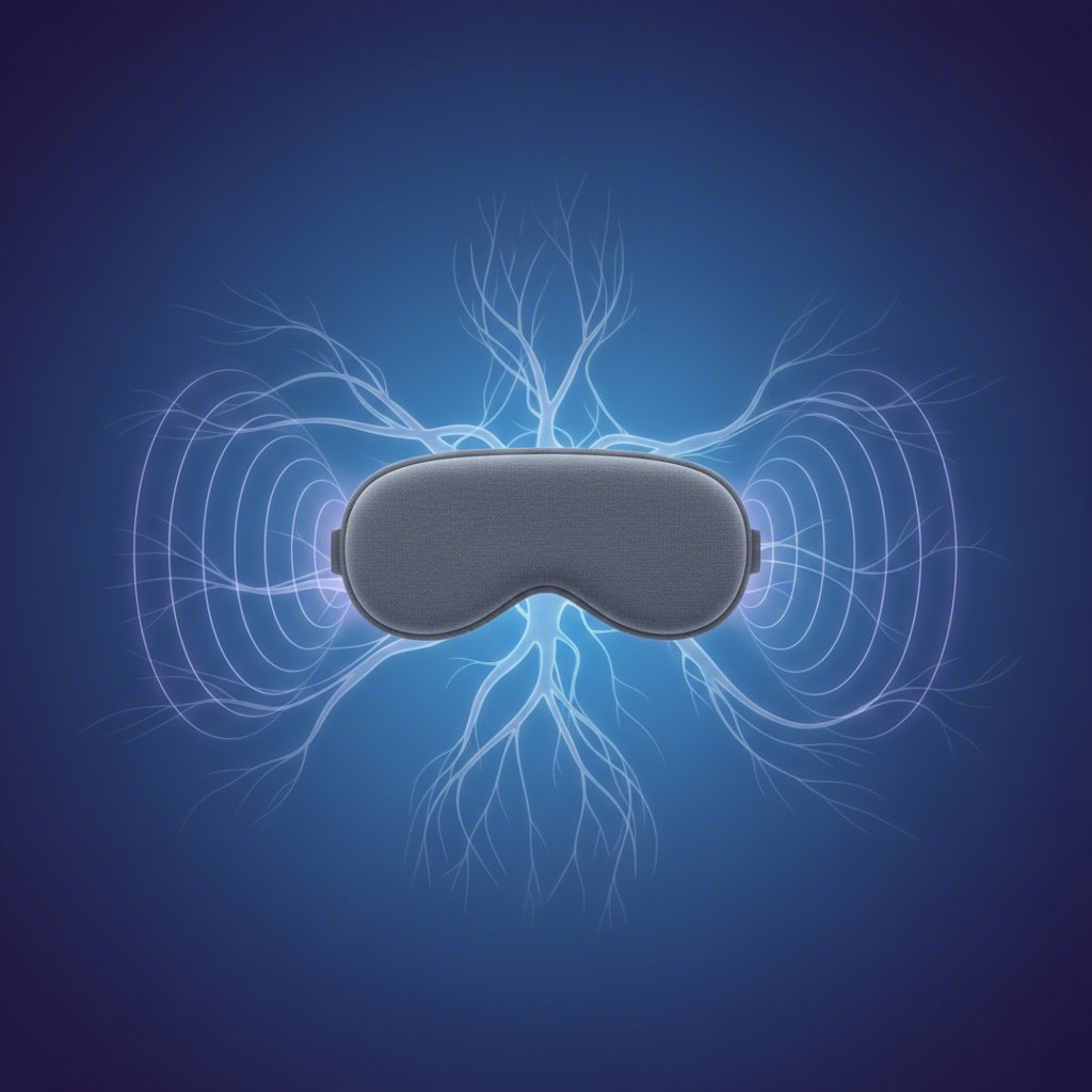 an abstract visual representing the calming deep pressure effect of a weighted sleep mask