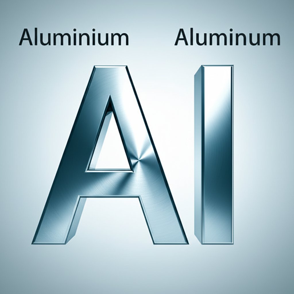 aluminium vs aluminum same element different spelling worldwide