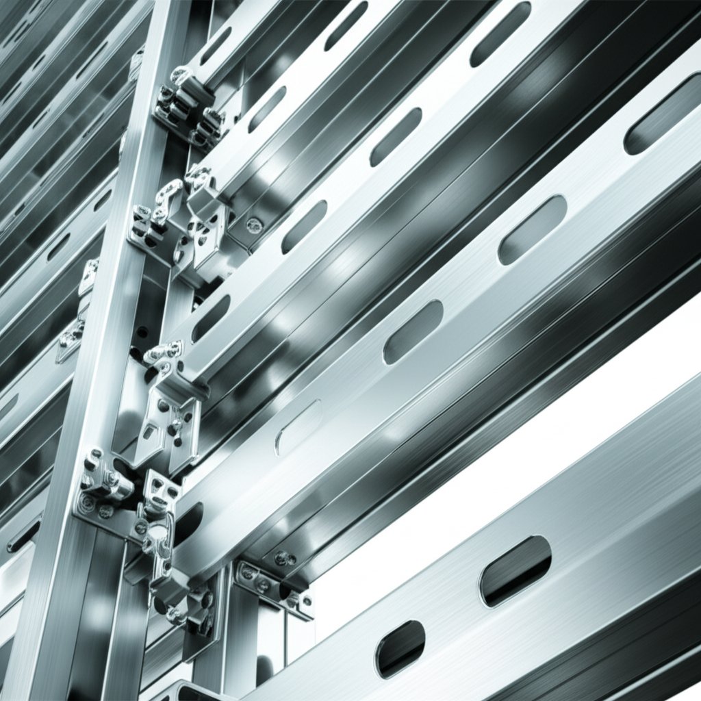 aluminum unistrut framing system with modular channels and fittings