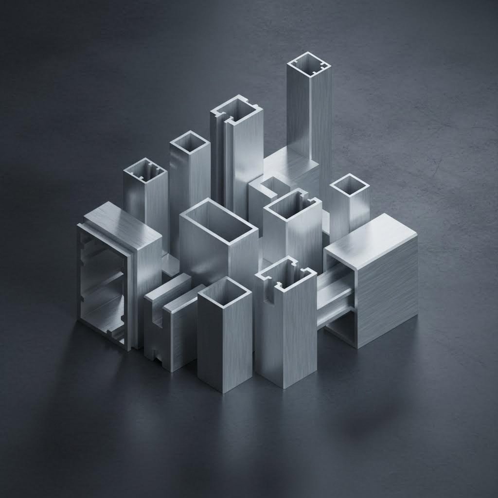 diverse aluminum extrusion profiles including channels tubes and custom shapes