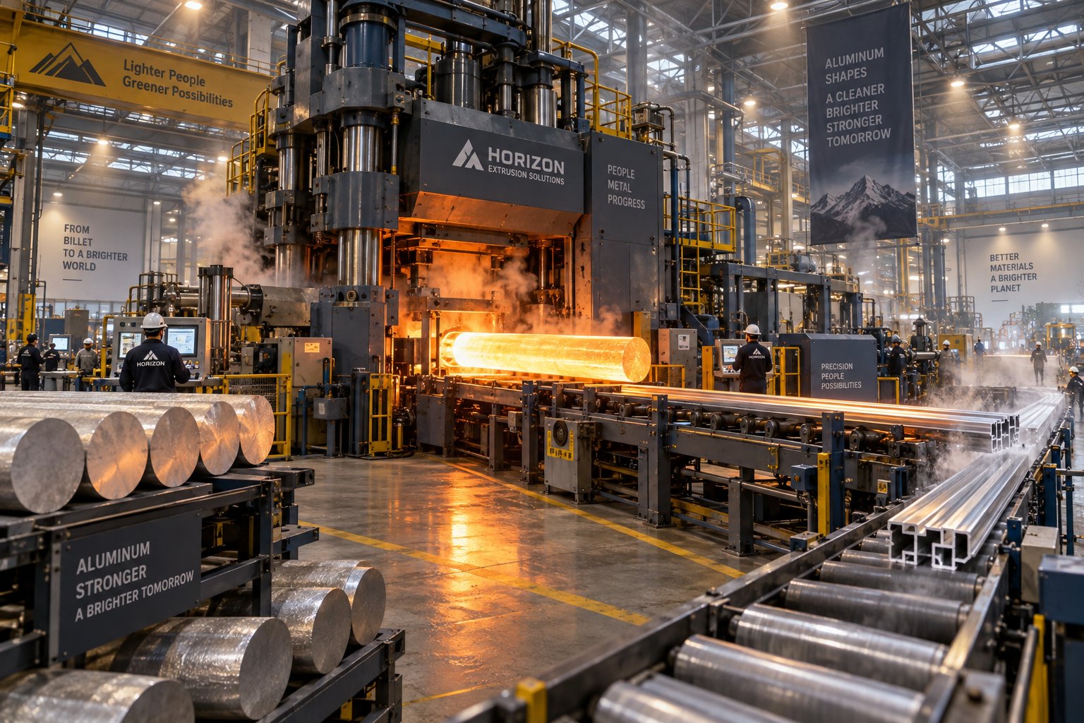 modern aluminum extrusion manufacturing facility showcasing industrial scale production capabilities