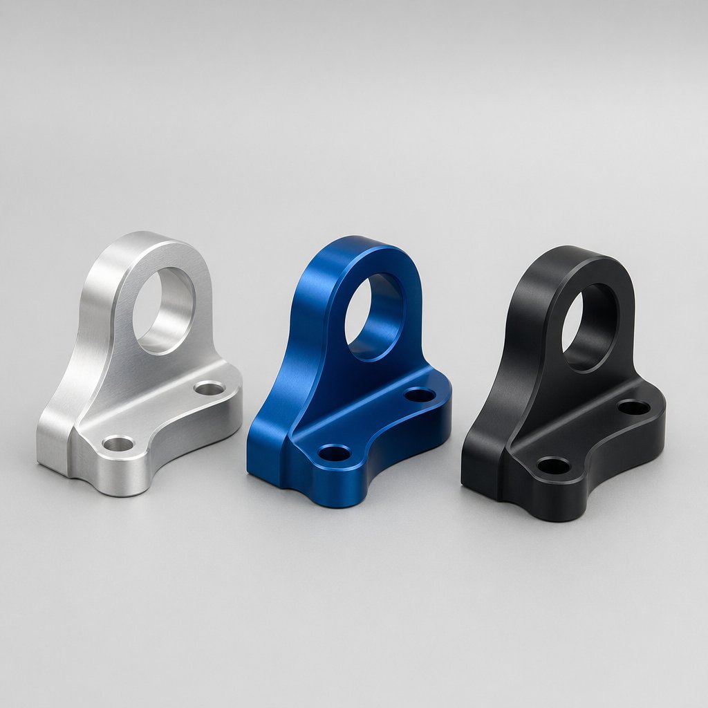 illustration of common anodized aluminum finish styles