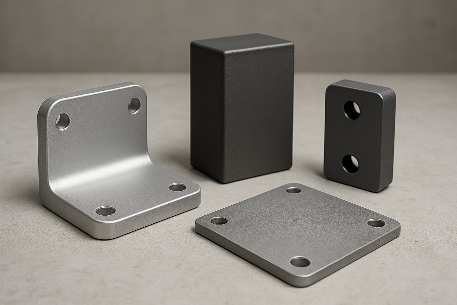 common metal finish options shown by surface appearance
