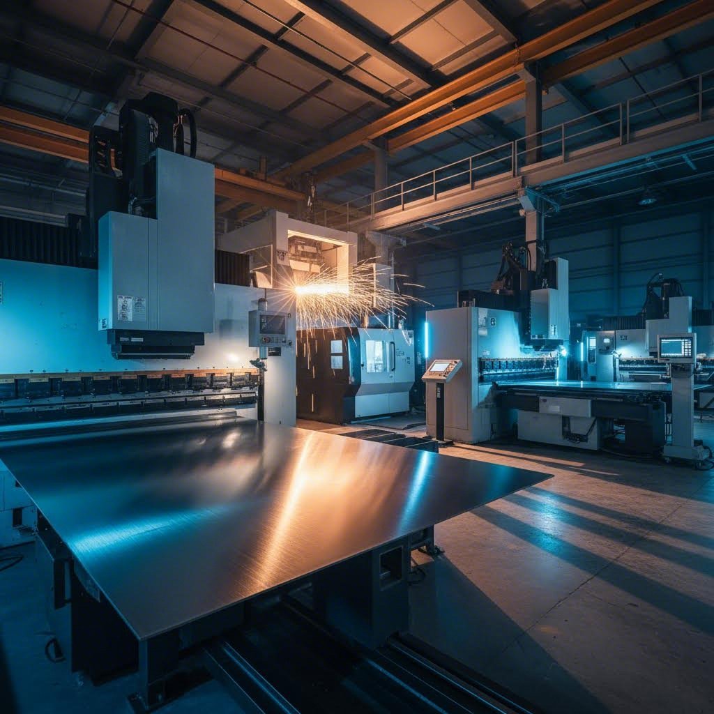 modern aluminium sheet metal fabrication facility with precision cnc equipment