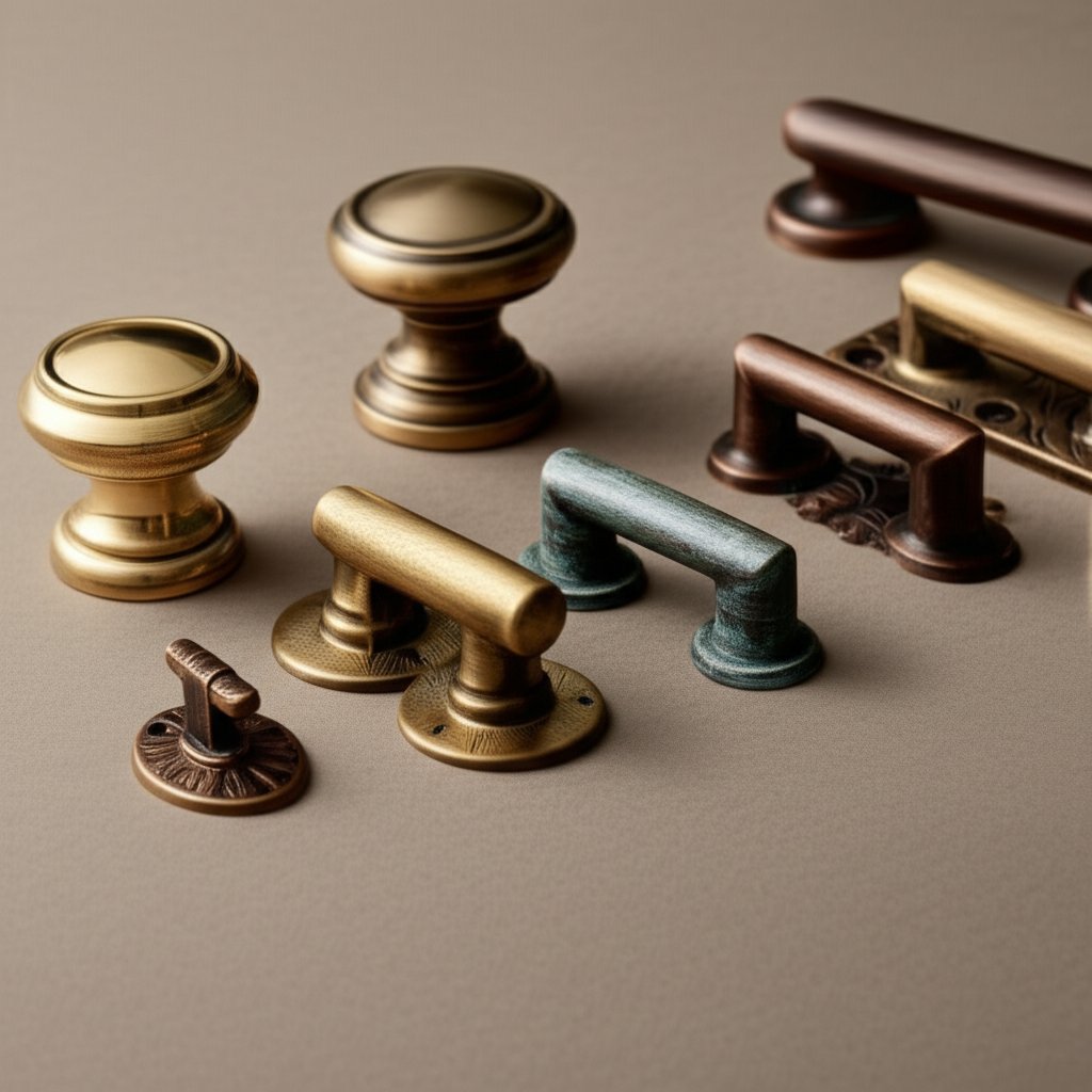 unlacquered brass develops a unique patina transitioning from bright gold to a rich aged finish