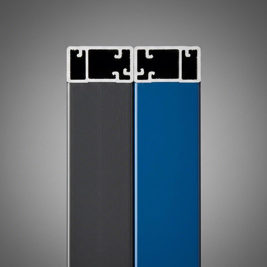 side by side comparison of anodized versus powder coated aluminum surface treatments