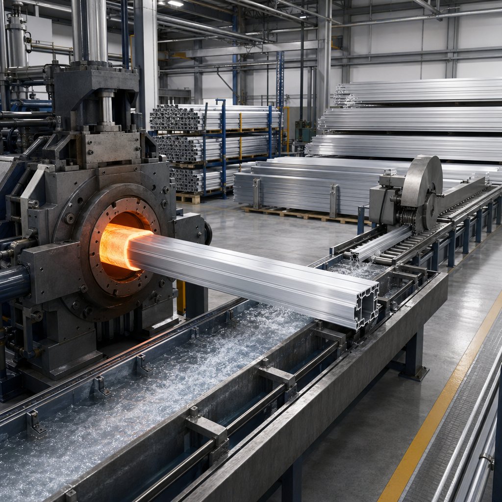 aluminium extrusion processing from billet to finished profile