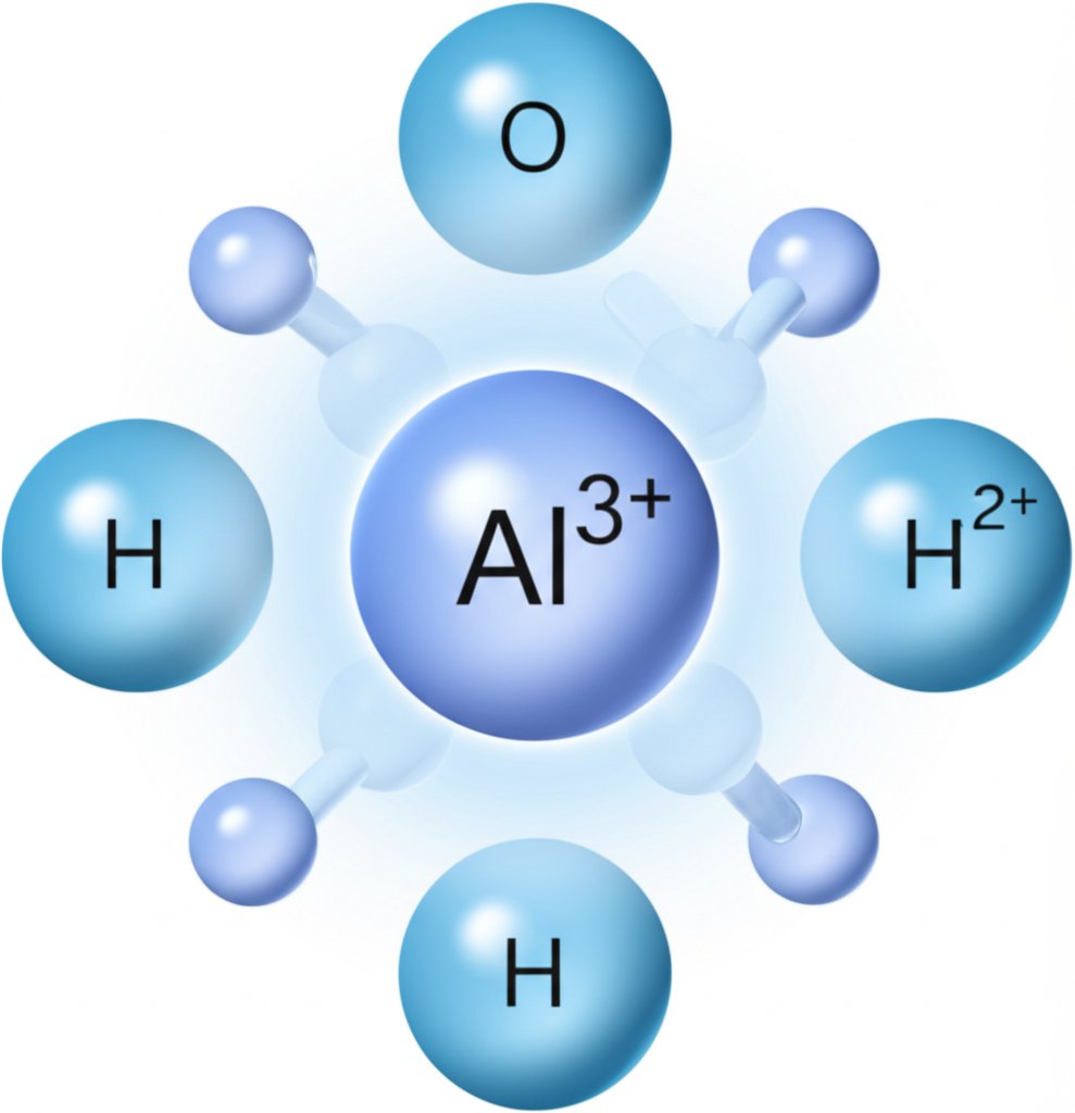 al3+ ions forming complexes with water and changing with ph