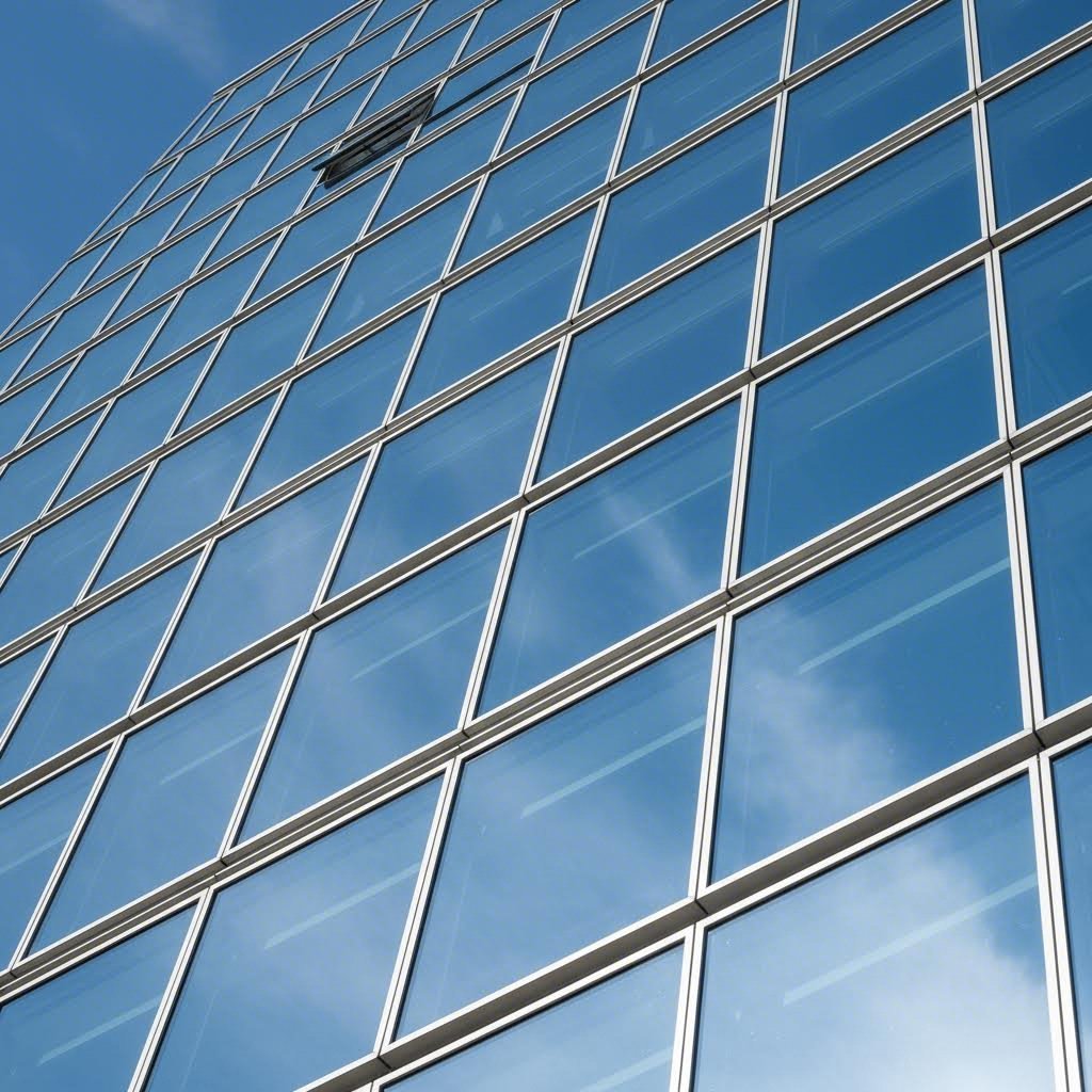 custom aluminum extrusion profiles forming architectural curtain wall system