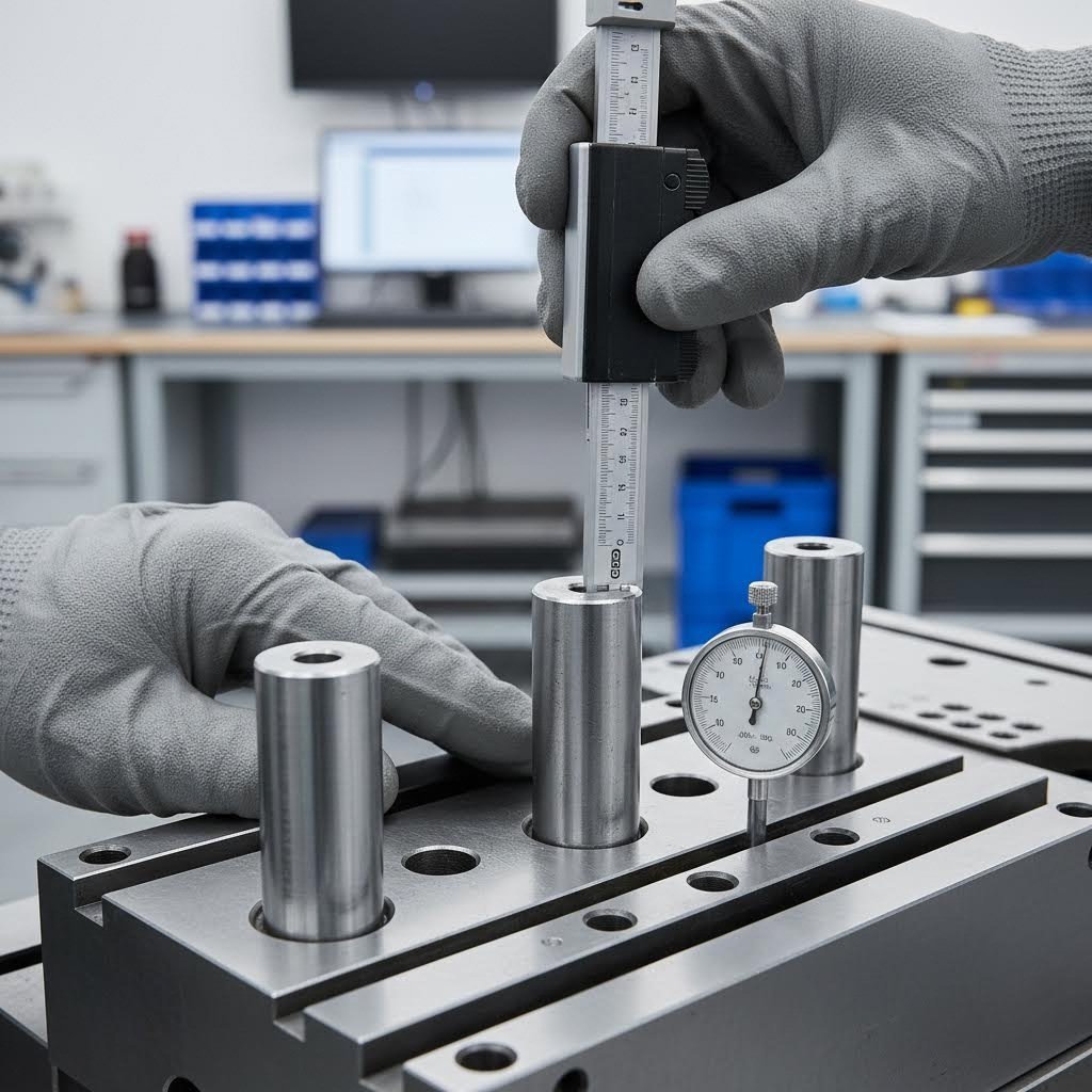 precision inspection of die set guide components during preventive maintenance