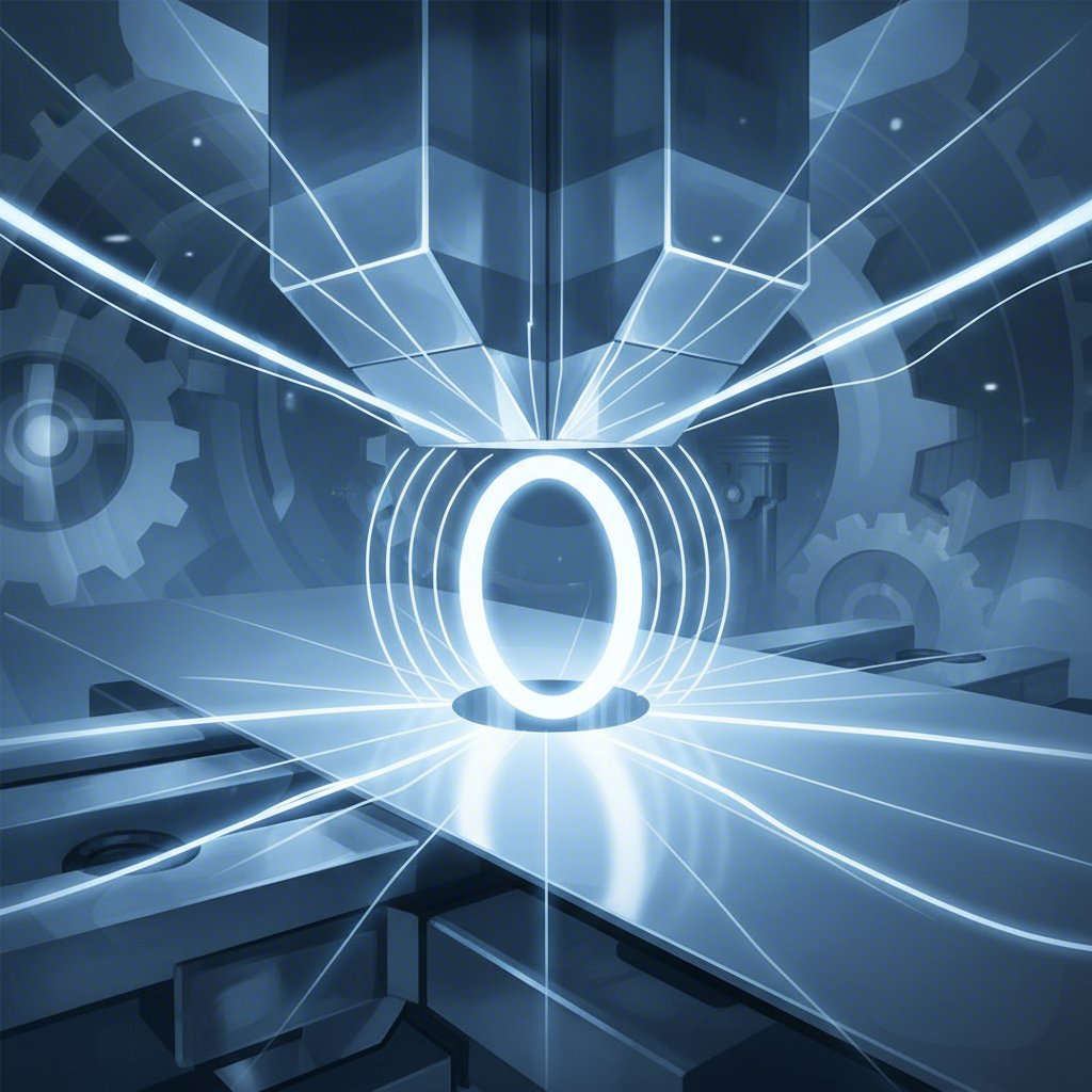 conceptual art of the forces involved in a metal stamping operation