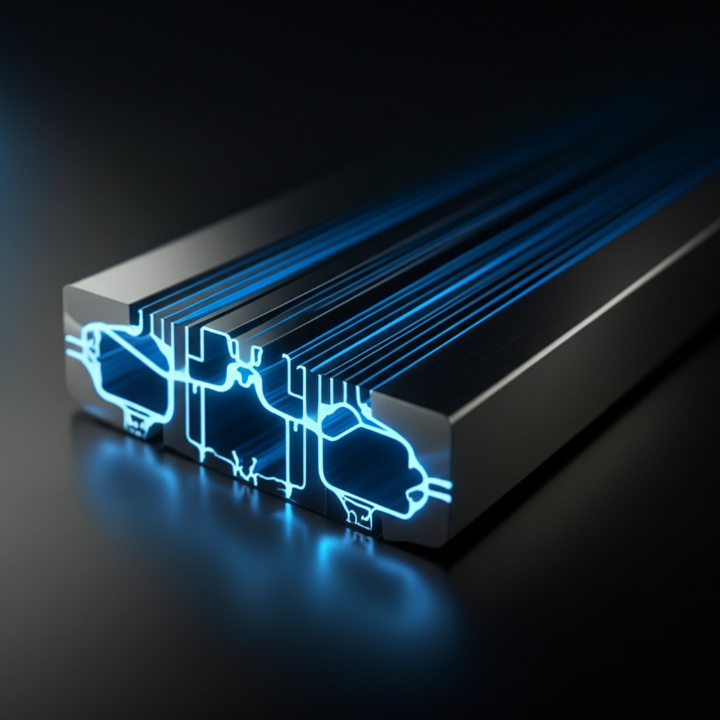 conceptual image of a custom extrusion profile with tolerance measurements