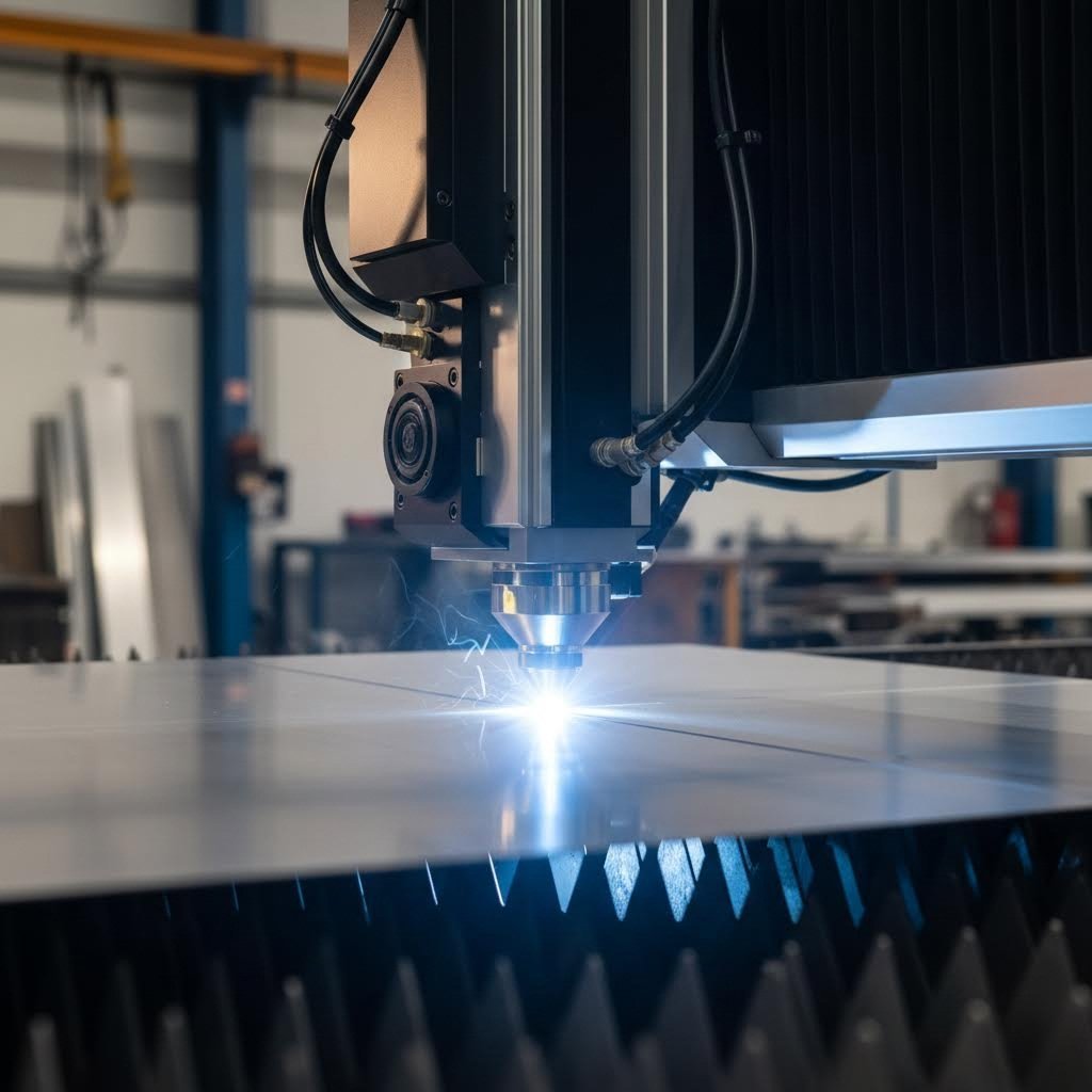 laser cutting head with nitrogen assist gas producing clean oxide free edges