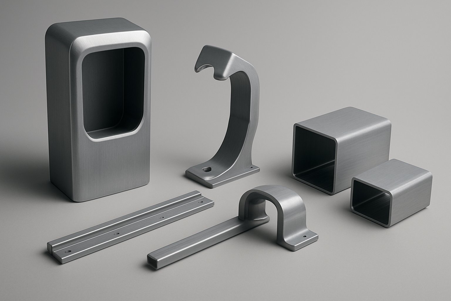 typical ev accessory components made with extruded aluminum profiles