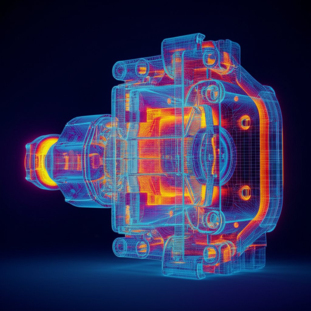 abstract visualization of thermal analysis in die casting simulation software