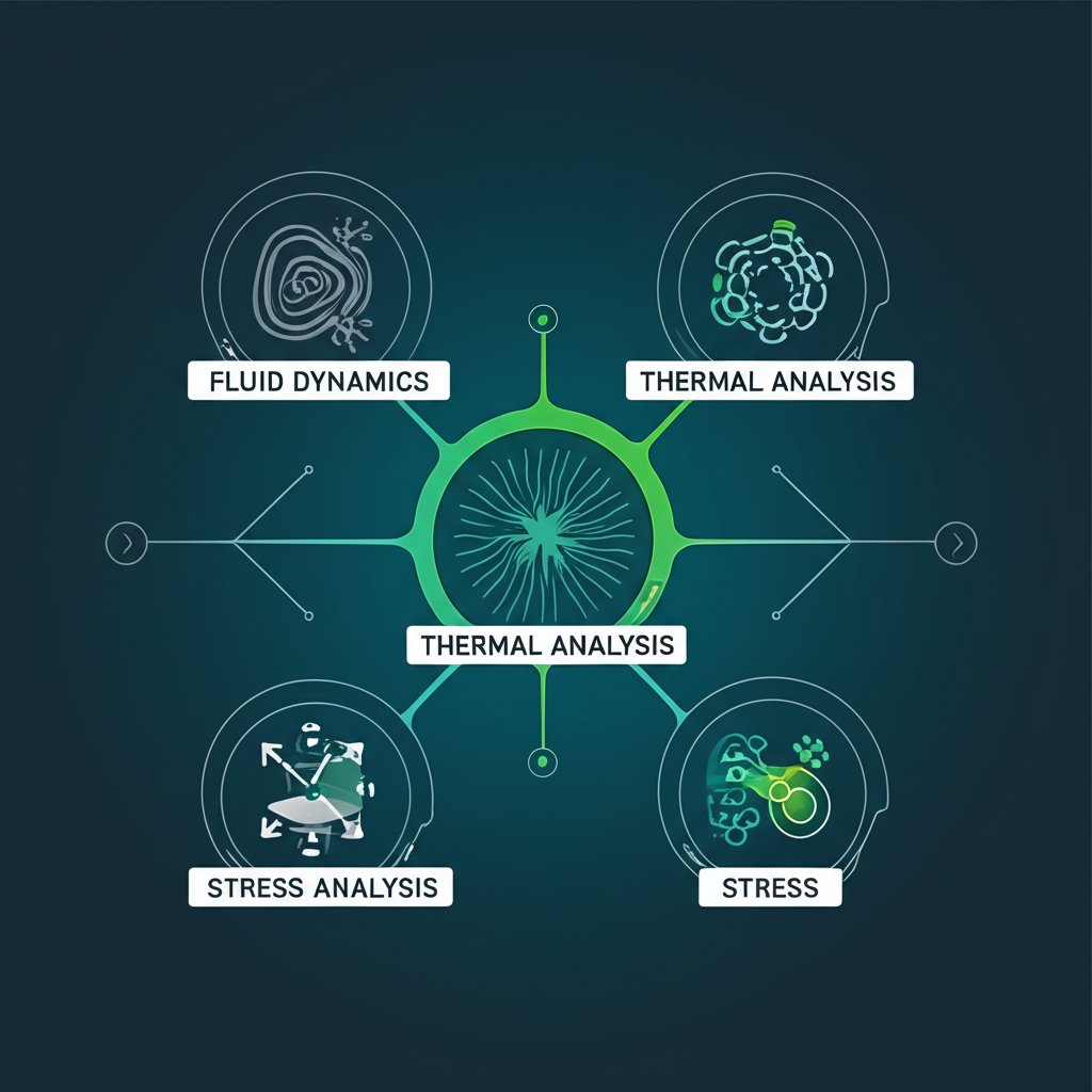 infographic showing key features of die casting simulation technology