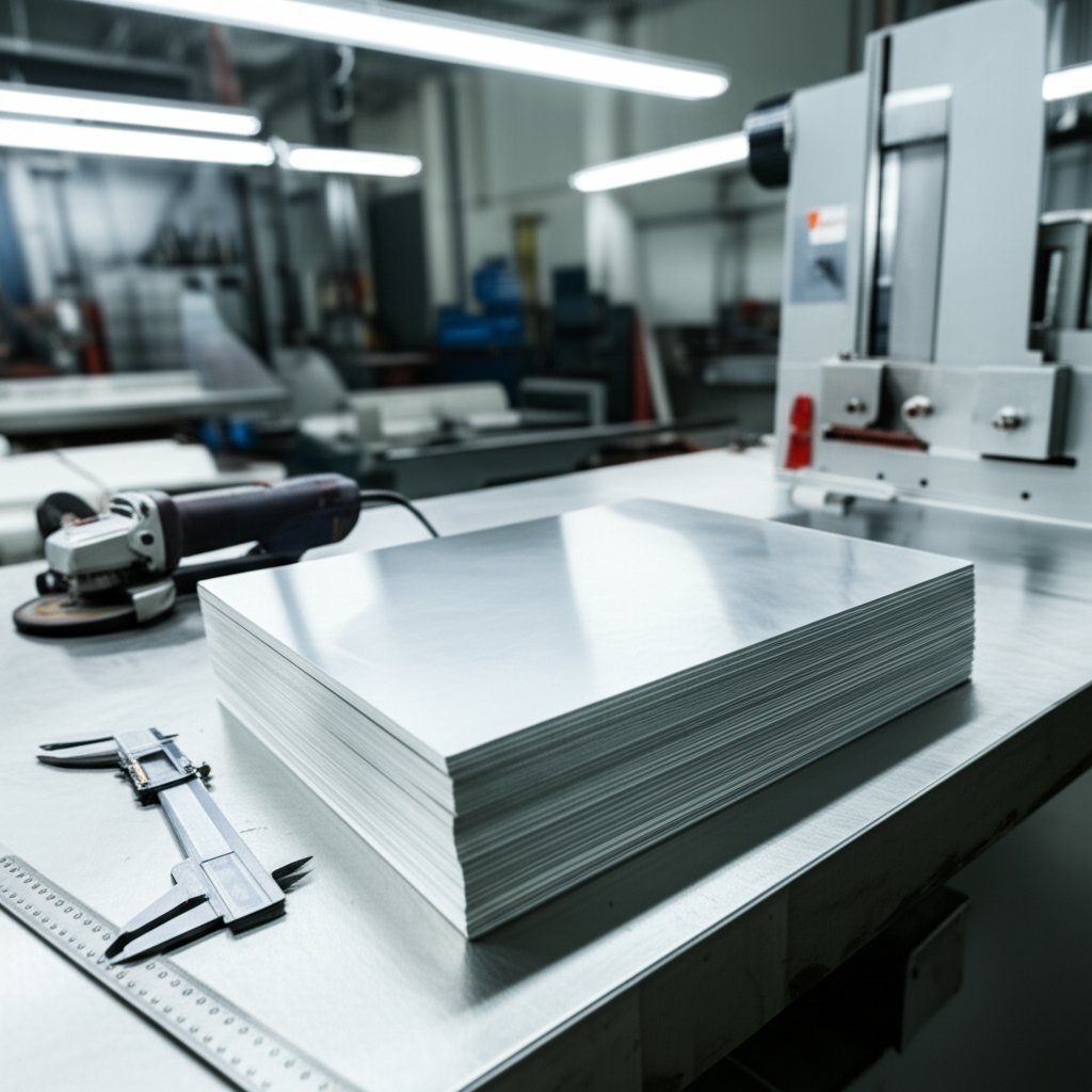 1 8 inch aluminum sheets ready for fabrication in a professional workshop