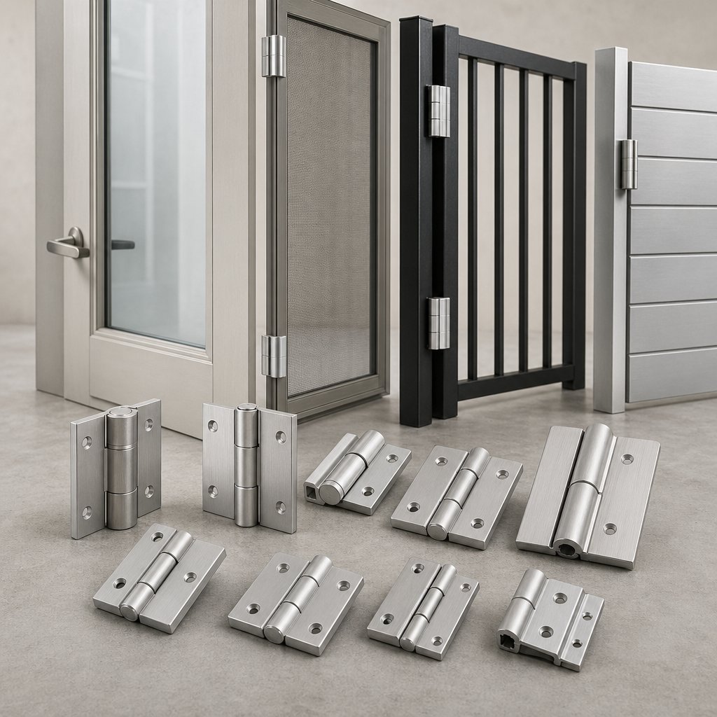 aluminium hinge types for doors screens gates and panels