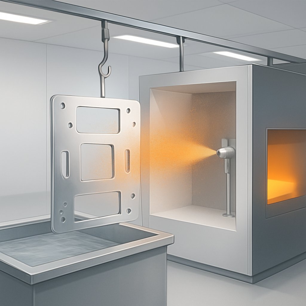 powder coating aluminum process from prep to cure