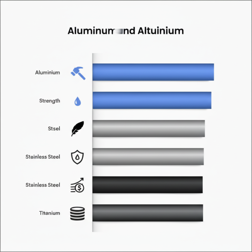 a comparative chart of key properties for common metals used in cnc machining