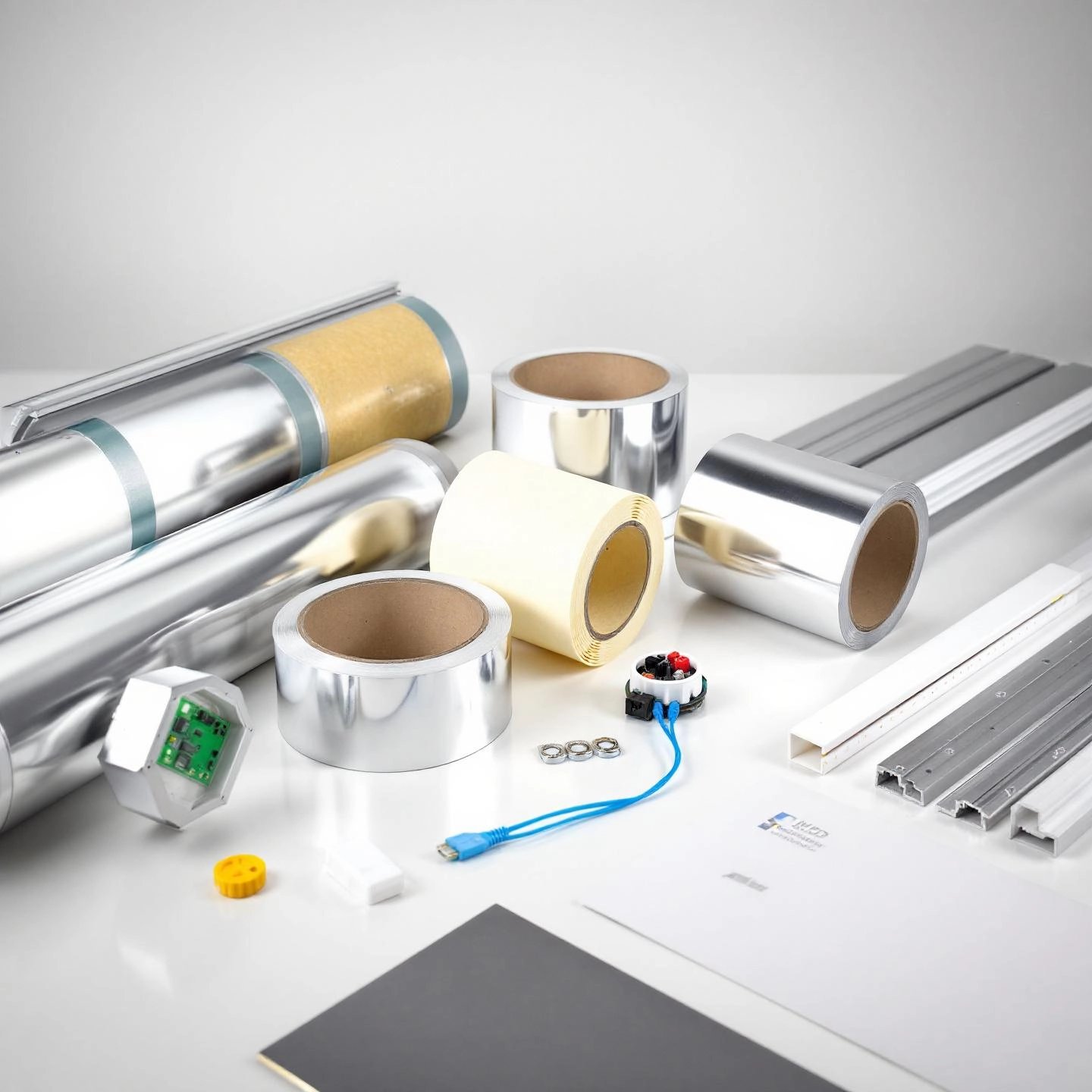 aluminum tape and related materials for hvac insulation electronics and lighting projects