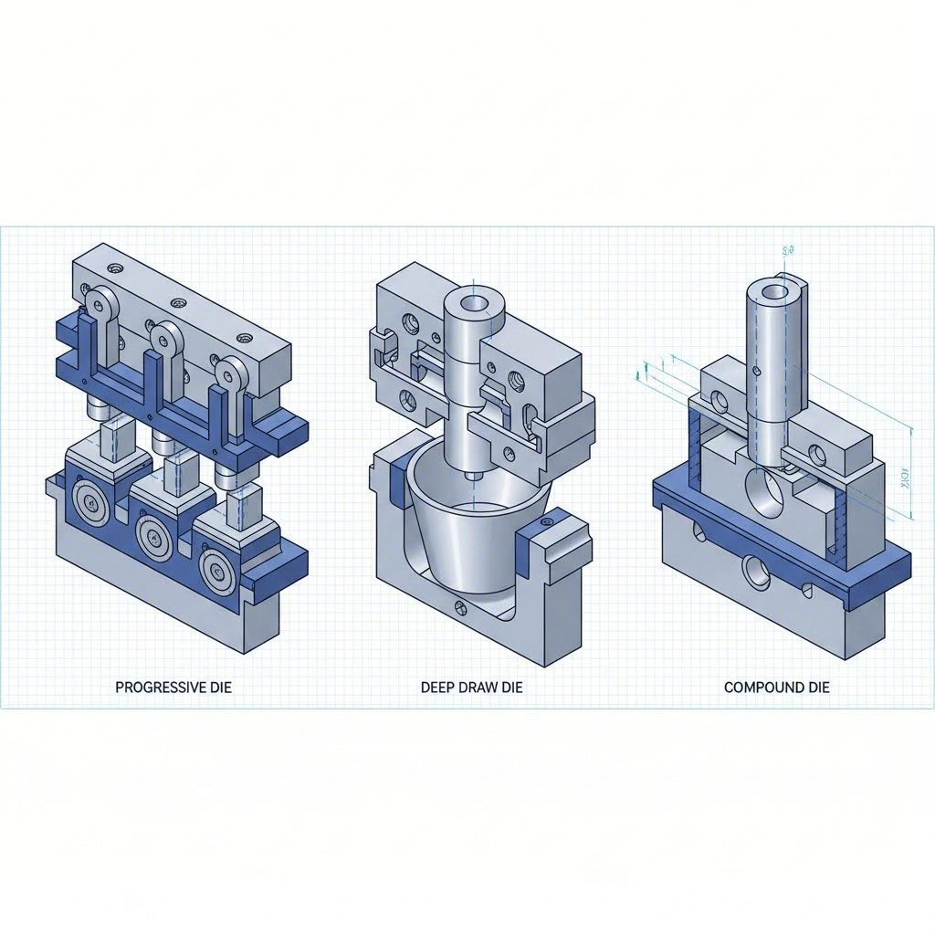 cross section comparison of progressive deep draw and compound die configurations