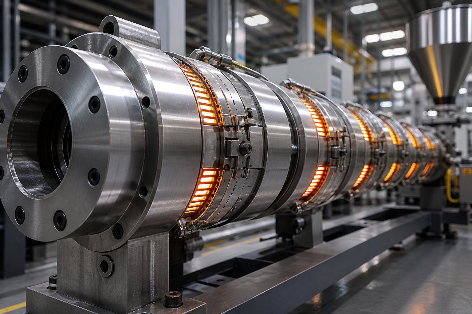 industrial barrel extruder with heater bands %E2%80%94 the core component that controls melt quality in plastics processing