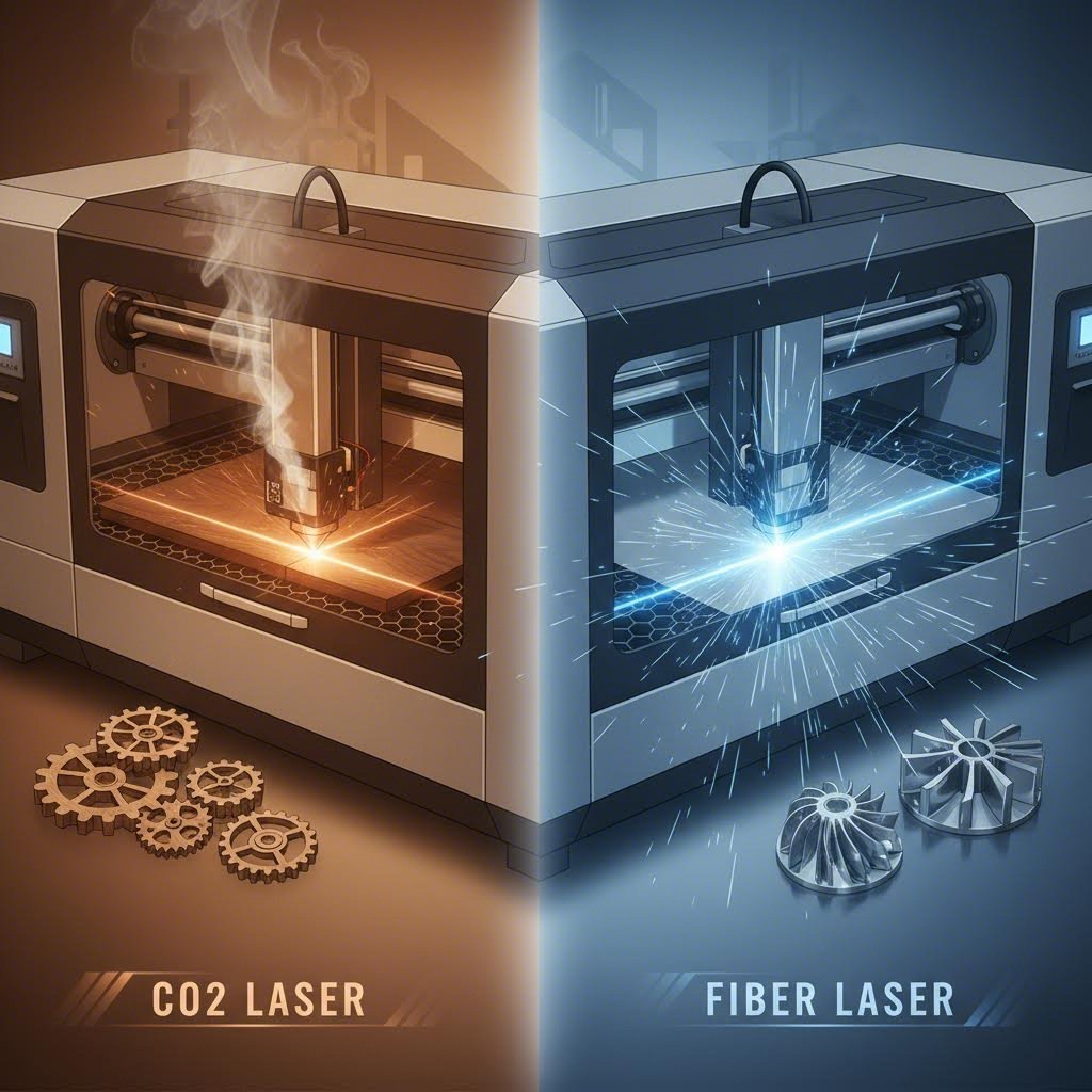 co2 and fiber laser systems compared for different material applications
