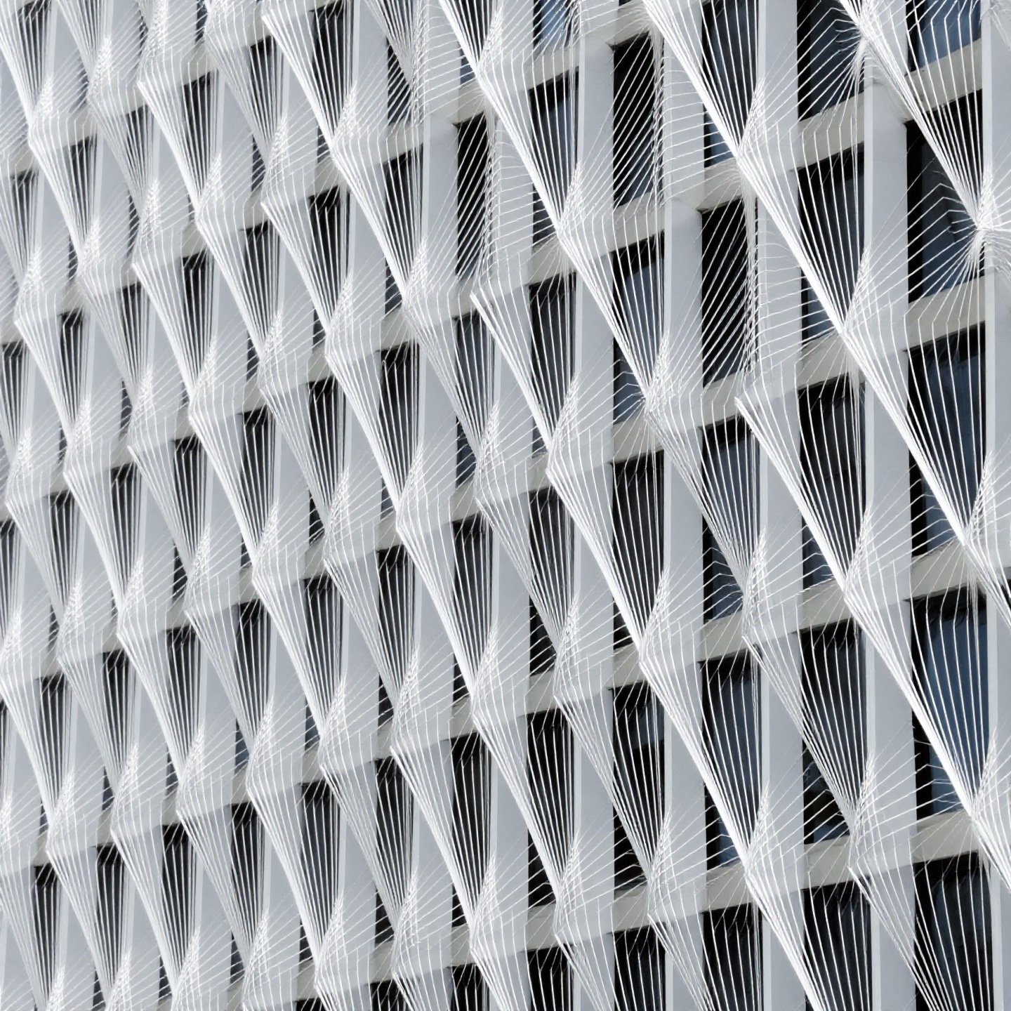 building facade with lightweight corrosion resistant aluminium louvres