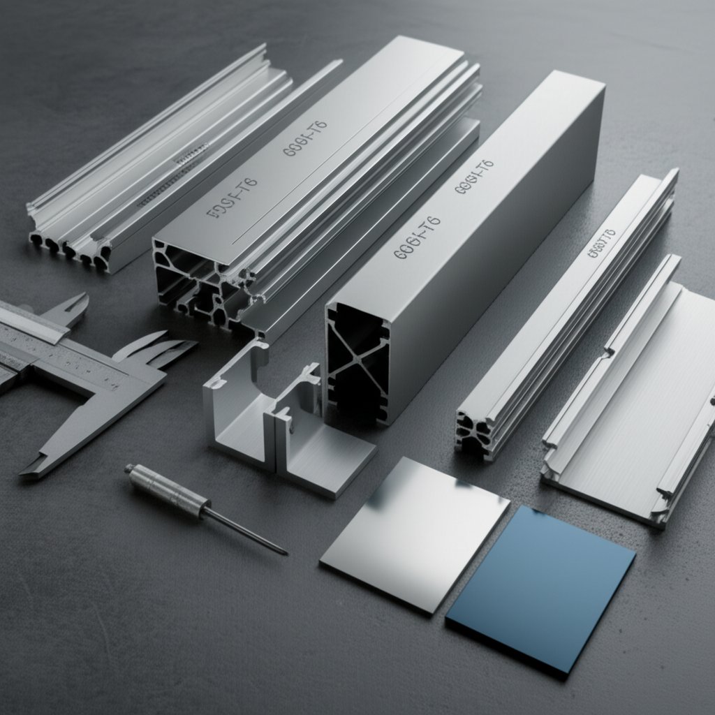different aluminum extrusion profiles with alloy and finish options
