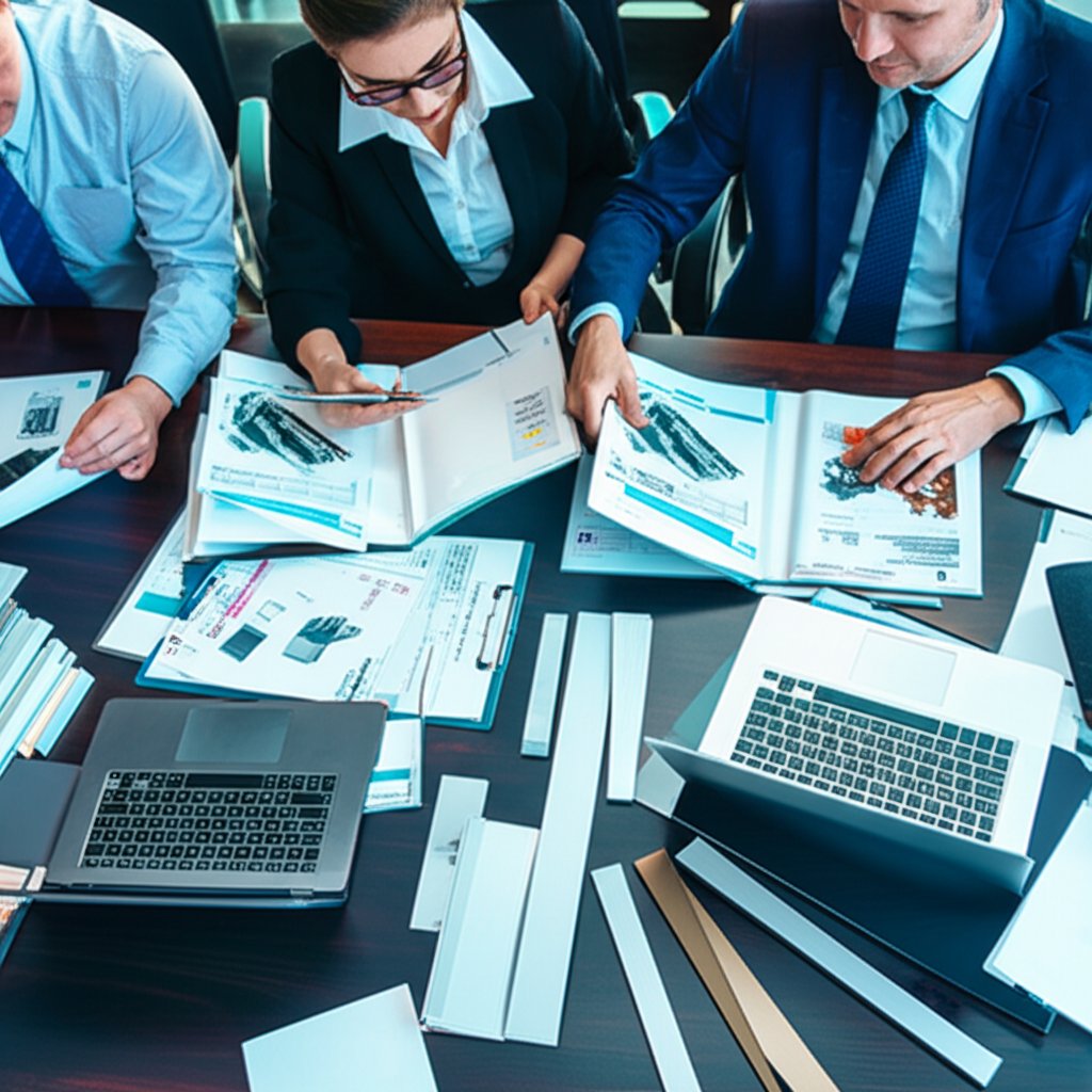 professionals evaluating aluminum extrusion suppliers and catalogs