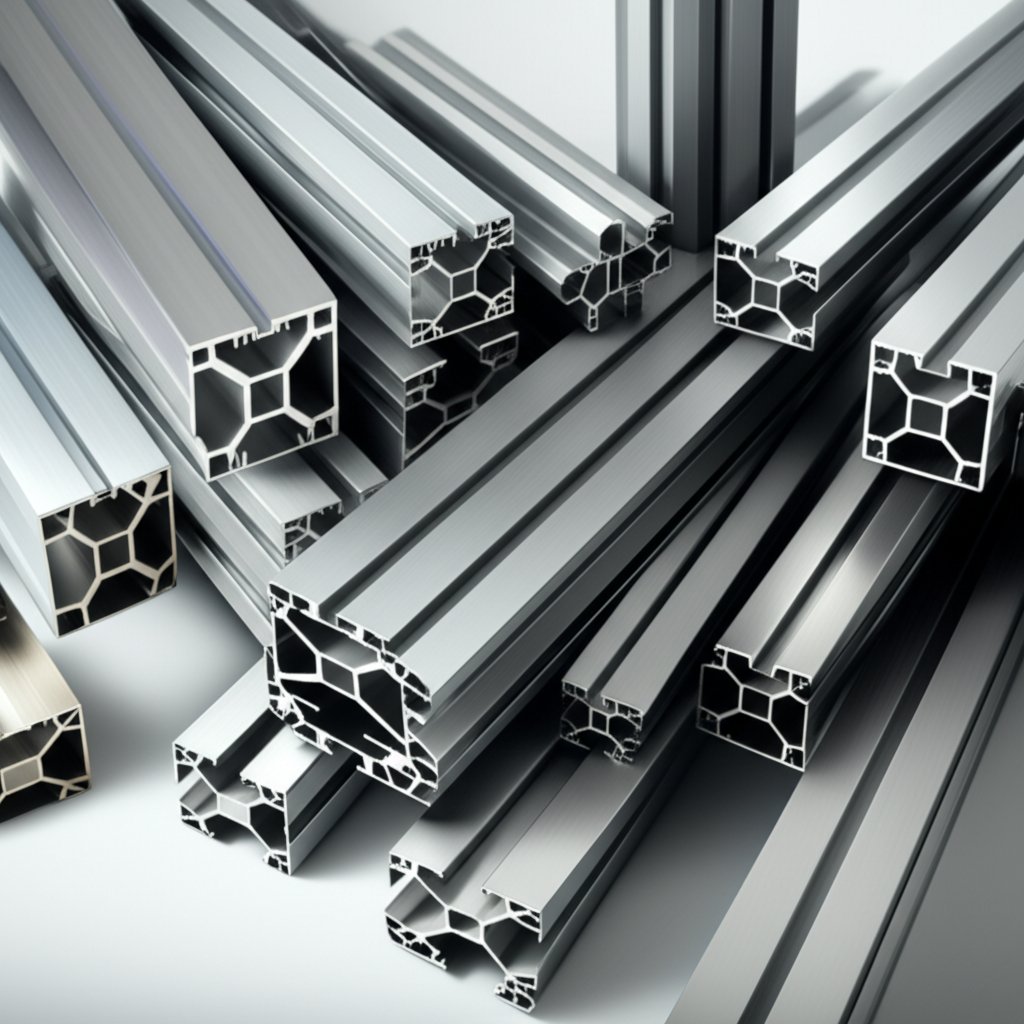 various aluminum extrusion profiles showcasing modularity and design versatility