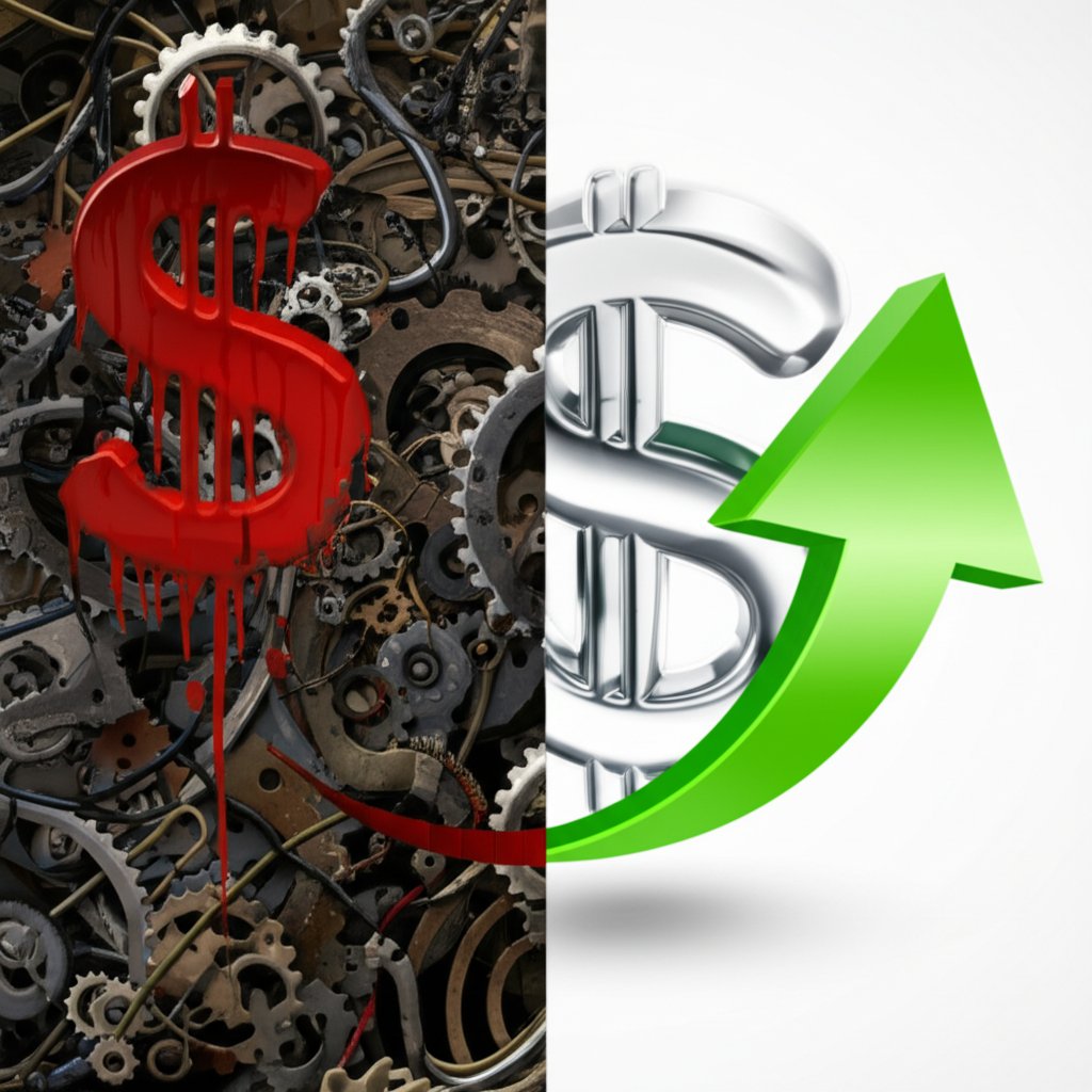 a visual metaphor for how dfm simplifies complexity to reduce manufacturing costs